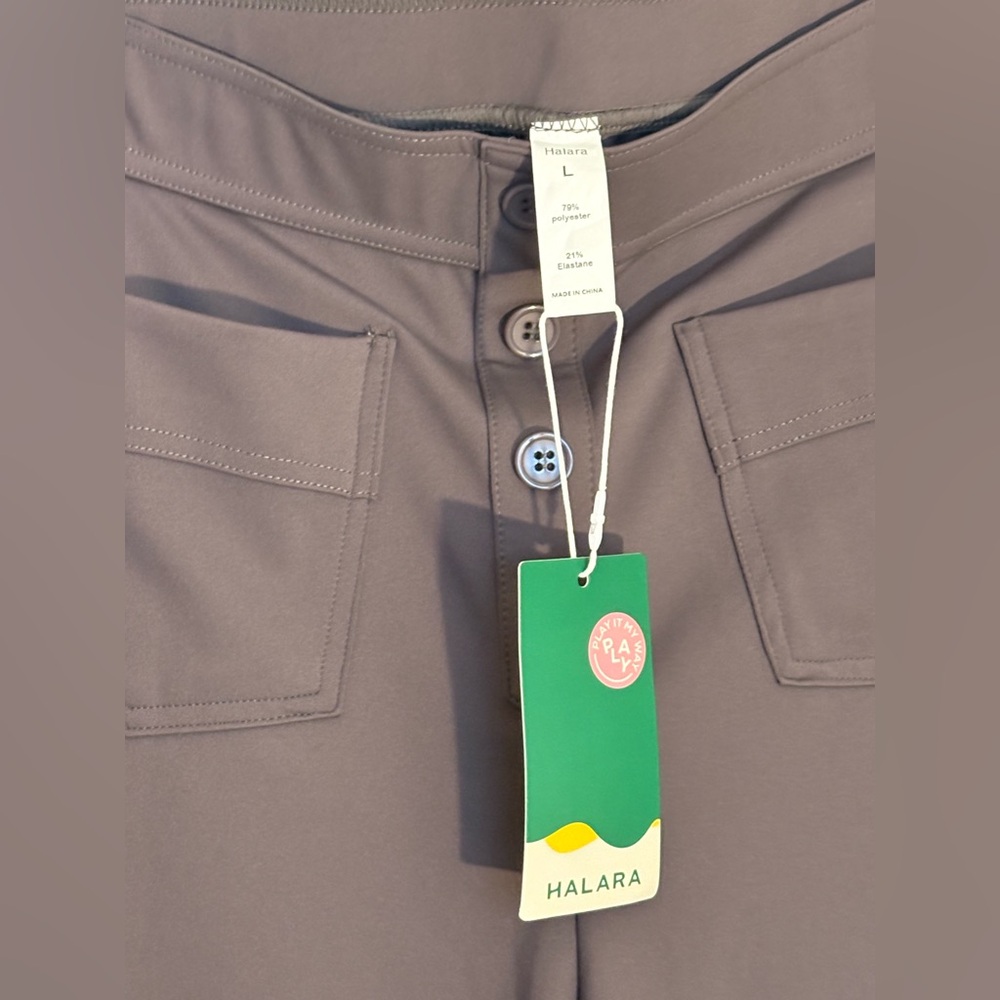 NWT — Halara Super-stretchy High-waisted Faux-button Multi-pocket Pants, L - Picture 5 of 6